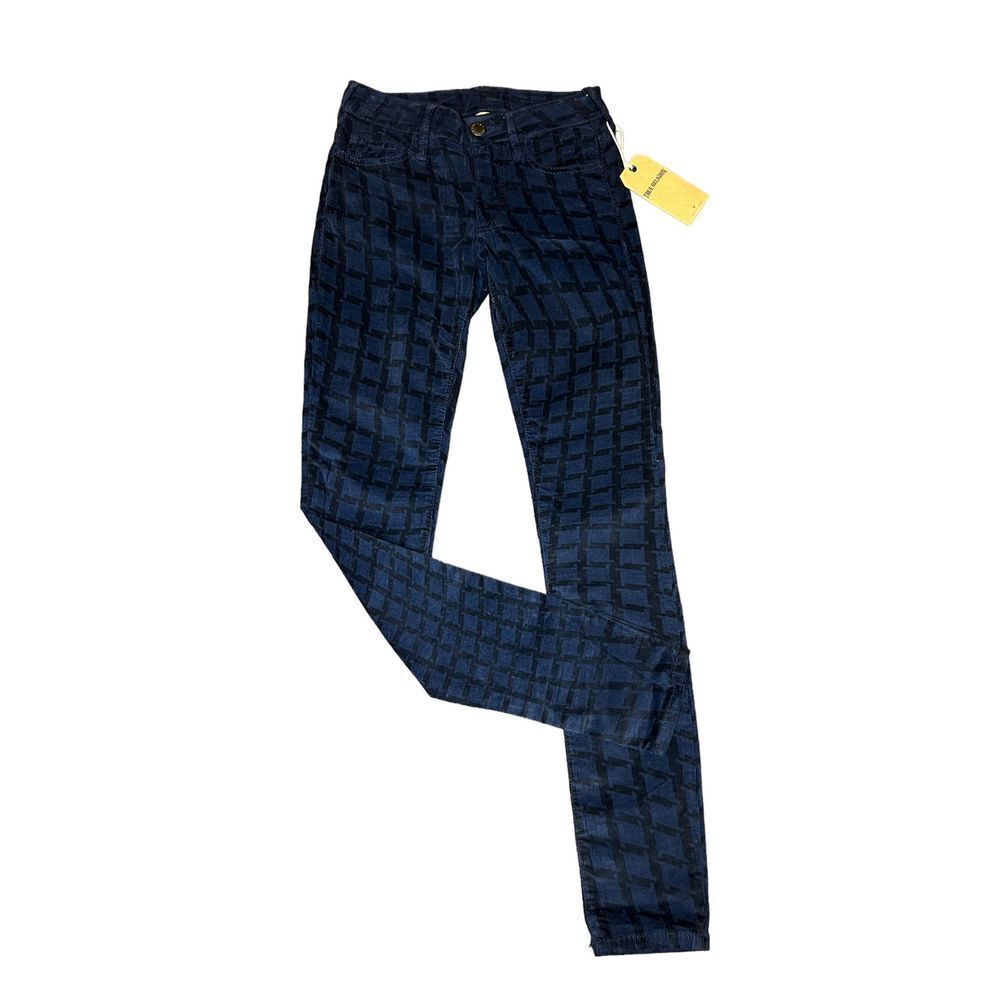 True Religion Halle Blue/Black Cord Jean NWT Size 24